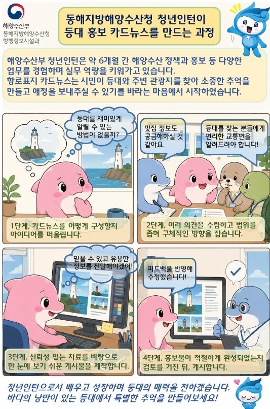 (20260812 항행정보시설과 청년인턴  카드뉴스)청년인턴의 등대홍보카드뉴스 만들기